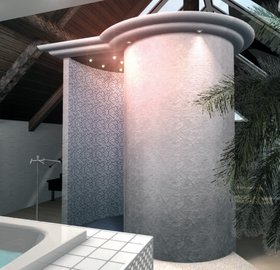 Душевая кабина для ванны под мозаику в форме улитки Lux Elements